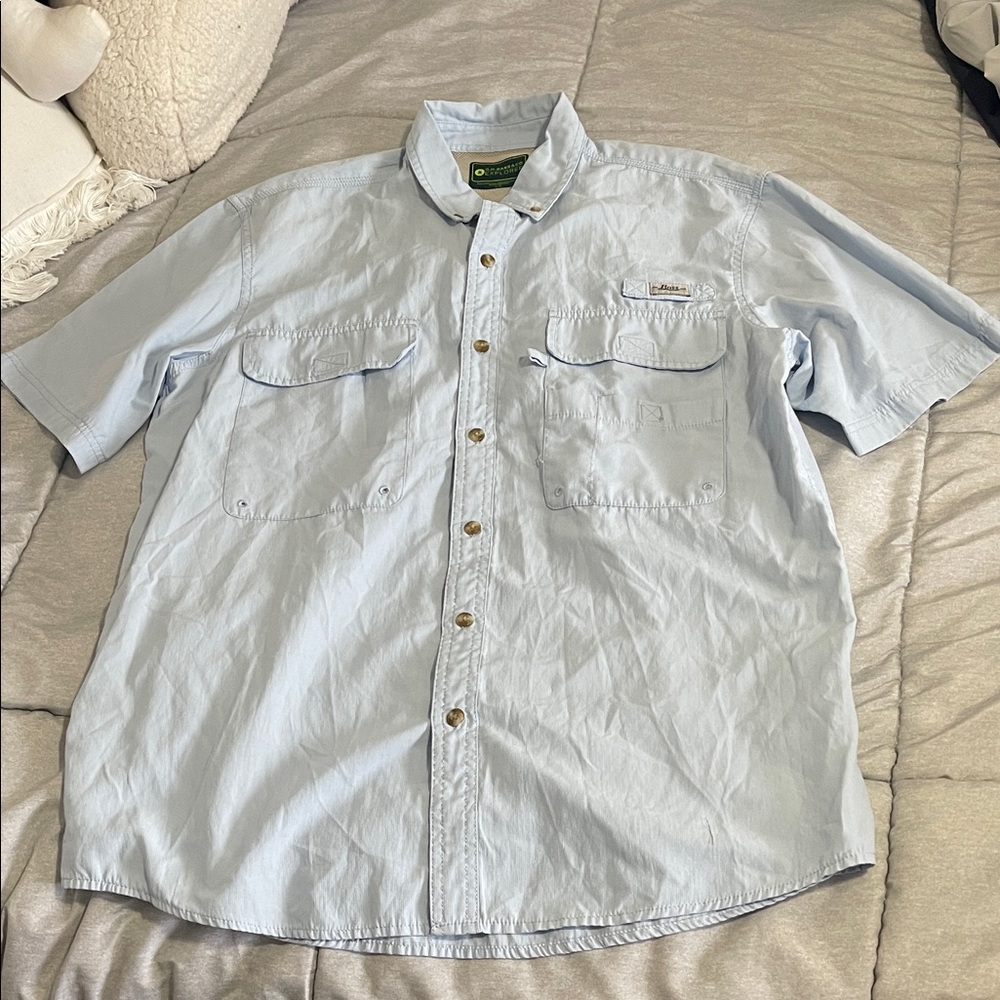 Columbia Men's Sky Blue Casual Button Down Shirt